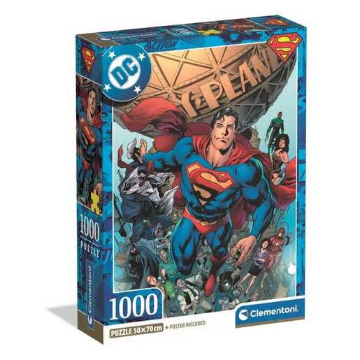 CLEMENTONI CL37505  PUZZLE 1000 SUPERMAN 2025 -1