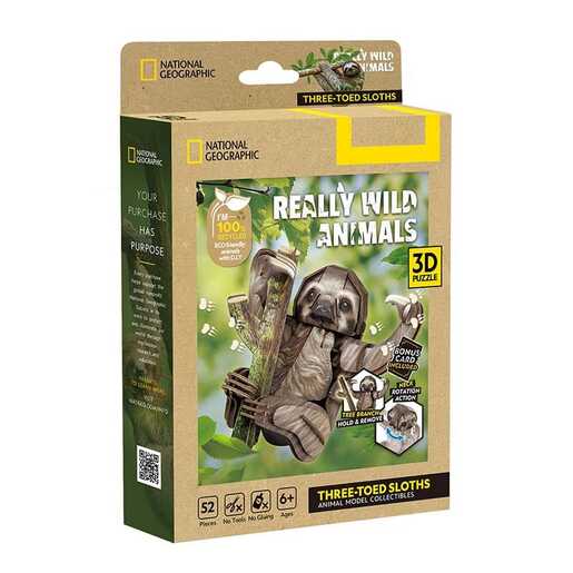 CUBIC FUN CBF211752 CUBIC FUN PUZZLE THREE-TOED SLOTHS DS1175h