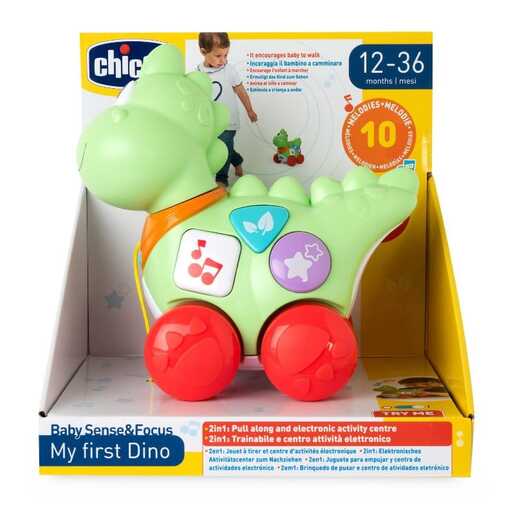 CHICCO  igračka na povlačenje Moj prvi dinosaur, 12m+