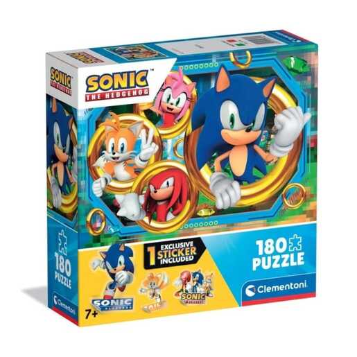 CLEMENTONI CL29796 PUZZLE 180 SQUARE BOX SONIC 2025