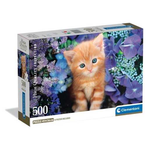 CLEMENTONI CL35585  PUZZLE 500 NARANČSORTOA MAČKA