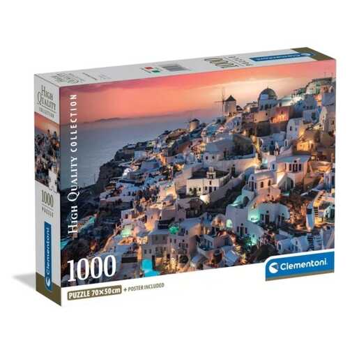 CLEMENTONI CL39933  PUZZLE 1000 SJENE SANTORINIJA