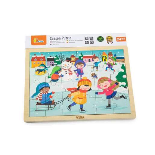VIGA 51272 DRVENE PUZZLE ZIMA-24 KOM