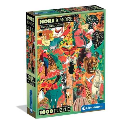 CLEMENTONI CL37073  PUZZLE 1000 MORE IS MORE -ŽIVOTINJE I BOTANIKA