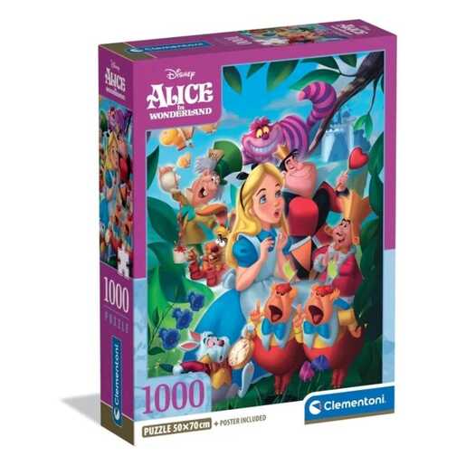 CLEMENTONI CL39952  PUZZLE 1000 DISNEY ALISA U ZEMLJIČUDA