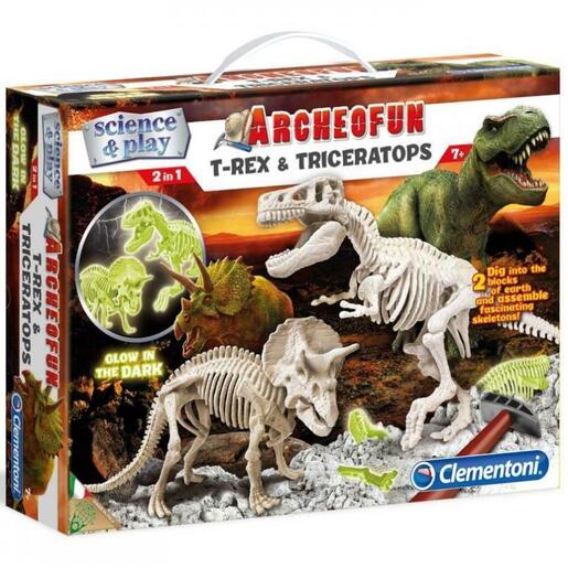 CLEMENTONI CL61245 ARCHEOFUN T-REX AND TRICERATOPS