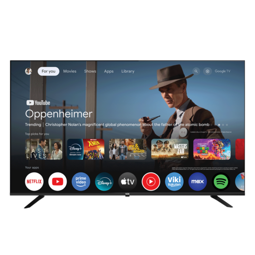 VOX LED televizor 65GOU080B, bez okvira, 4K Ultra HD, Smart TV, Google TV, Dolby Audio, Crni