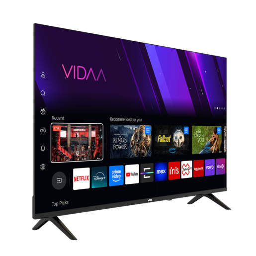 VOX LED televizor 55VYU684, bez okvira, 4K Ultra HD, Smart TV, VIDAA OS, Air Play, Crni