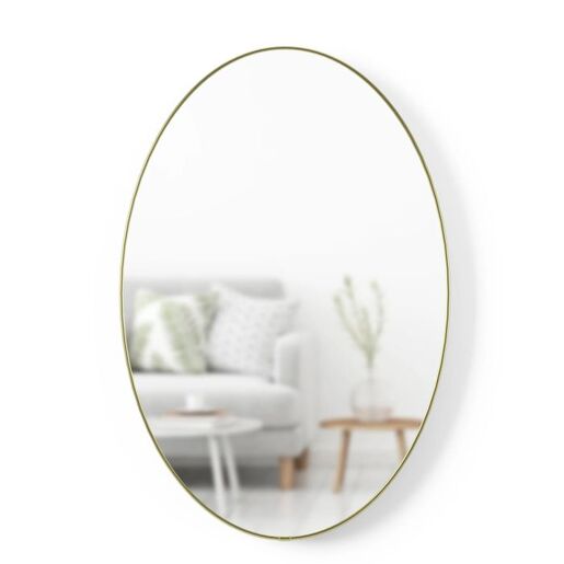 Umbra   Ogledalo Hubba ovalno, boja brass