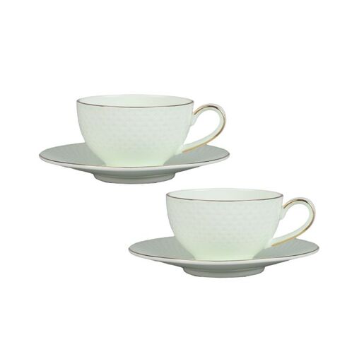 Lijepe kućne stvari Artascope porculanska šoljica i tanjir, set 2 komada, mint