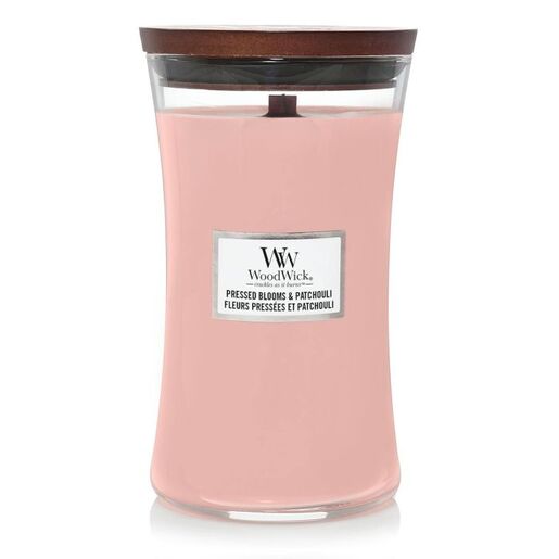 WoodWick Classic Pressed Blooms &amp; Patchuli mirisna svijeća, Large