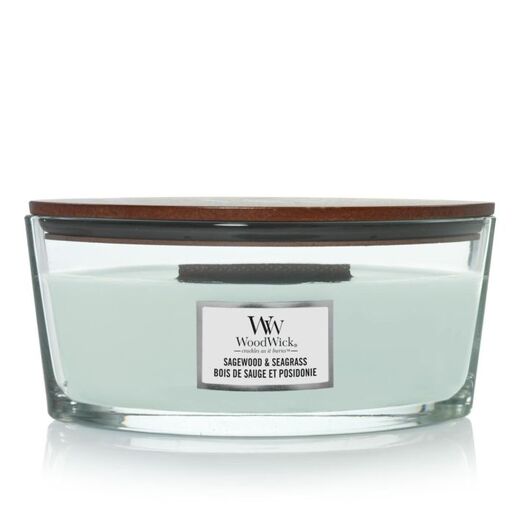 WoodWick Classic Sagewood &amp; Seagrass mirisna svijeća, Elipse