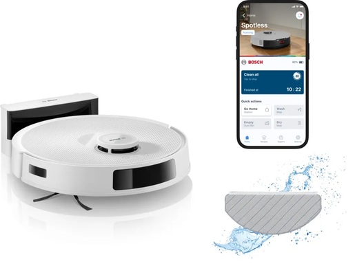 BOSCH robotski usisivač BCRC1W Spotless, 11.000 Pa, 360 LiDAR navigacija