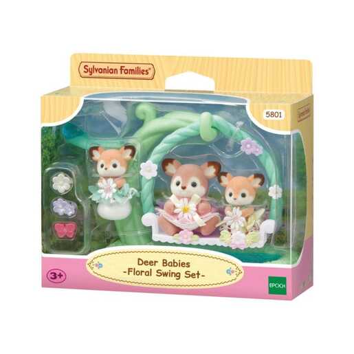SYLVANIAN FAMILIES DEER BABIES -FLORAL SWING SET EC5801