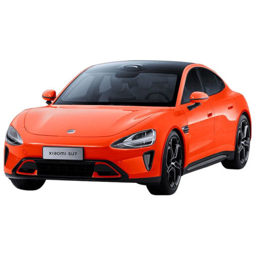 Xiaomi model SU7 automobil Die-Cast 1/18Lava Orange