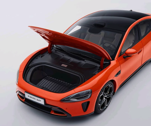 Xiaomi model SU7 automobil Die-Cast 1/18Lava Orange