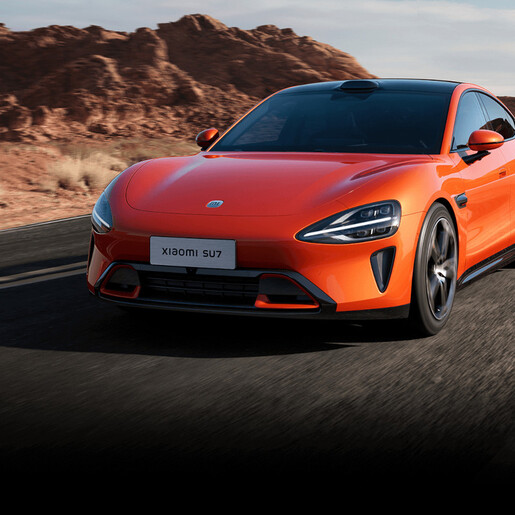 Xiaomi model SU7 automobil Die-Cast 1/18Lava Orange