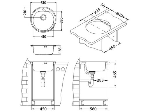 Alveus sudoper FORM 30 SAT
