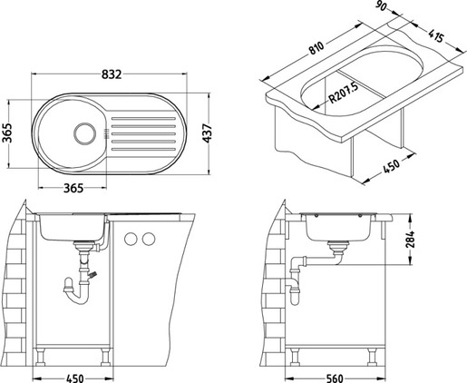Alveus sudoper FORM 40 sat