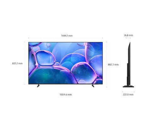 SAMSUNG LED televizor UE65U7022FKXXH, 4K Ultra HD, Smart TV, Crystal Processor 4K, One UI Tizen , MetalStream Dizajn , Crni