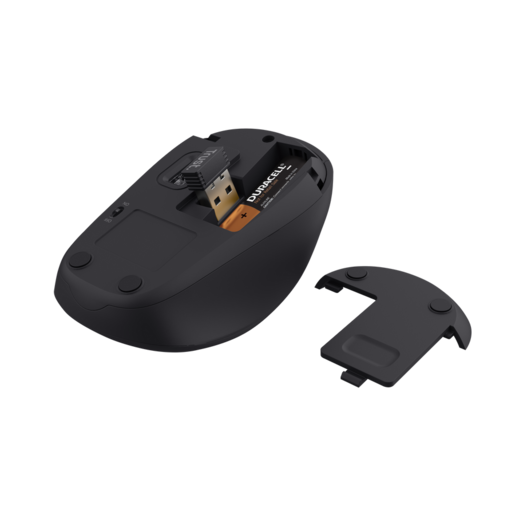 Trust miš YVI+ crni, 1600 DPI, bežični