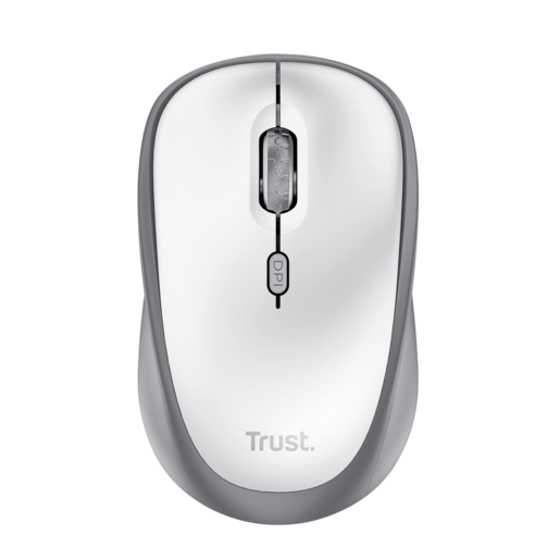 TRUST miš YVI+ bijeli, 1600 DPI, bežični