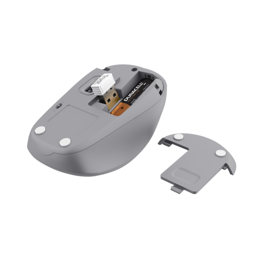 TRUST miš YVI+ bijeli, 1600 DPI, bežični