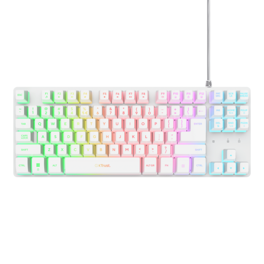 TRUST tastatura GXT833 THADO, žičana, bijela, TKL, gaming