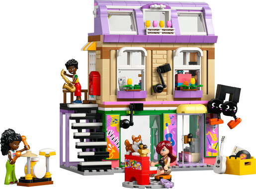 LEGO® Friends Prodavaonica glazbenih instrumenata i stan 42653