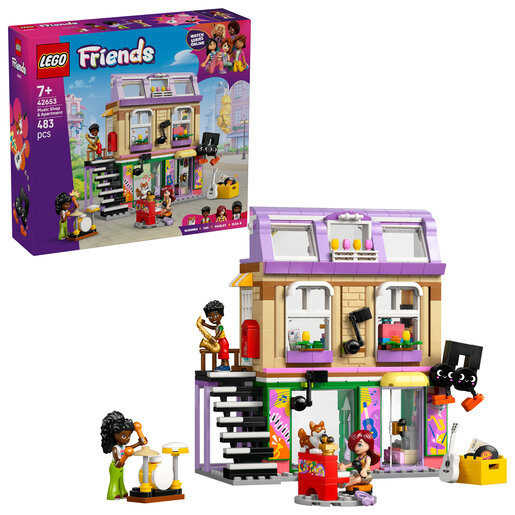 LEGO® Friends Prodavaonica glazbenih instrumenata i stan 42653