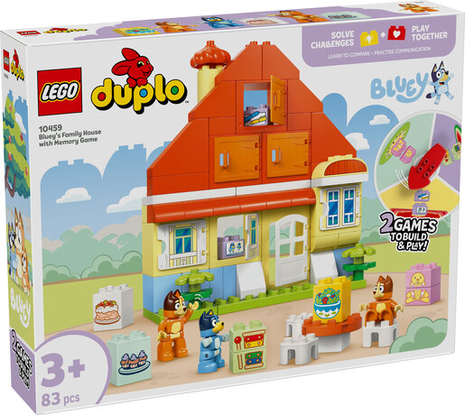 LEGO® Kuća Blueyine obitelji s igrom pamćenja 10459