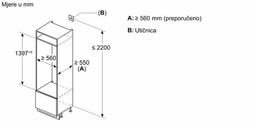Bosch frižider KIF51AFE0