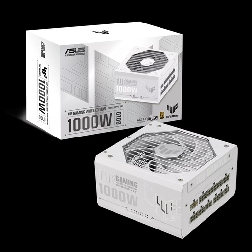 ASUS napajanje TUF-GAMING-1000G-WHT 1000W 80Plus Gold,Full modular 1x16pin,4x8 pin,5 x SATA