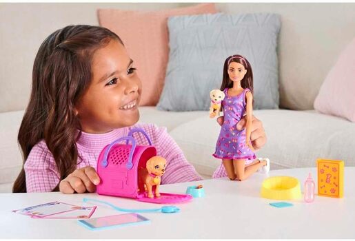 Barbie Pup Adoption – set za udomljavanje štenaca + lutka