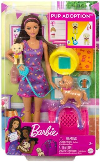 Barbie Pup Adoption – set za udomljavanje štenaca + lutka