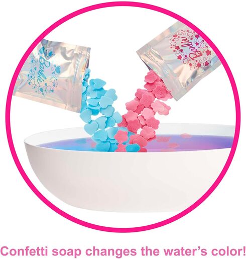 Barbie Confetti Bathtub – set za kupanje s lutkom i kadom