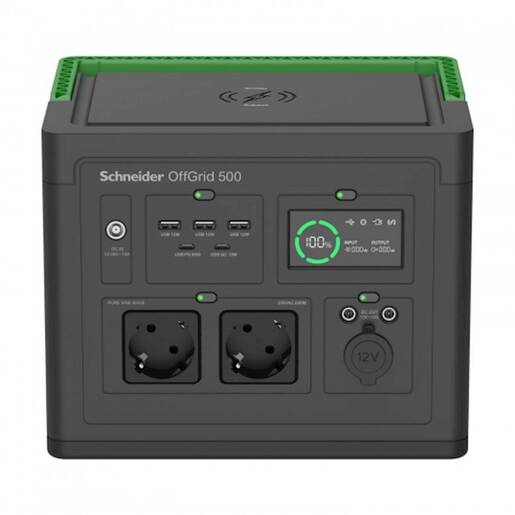 APC Portable Power Station 500, 230V, 517Wh Lithium-ion, LCD, 2 CEE 7/3 Schuko outlets