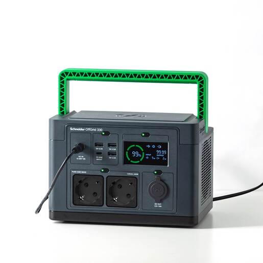 APC Portable Power Station 330, 230V, 332Wh Lithium-ion, LCD, 2 CEE 7/3 Schuko outlets, Sin