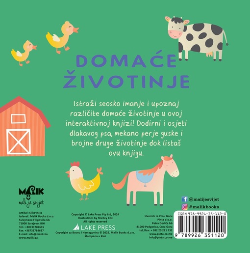 DODIRNI I OSJETI - DOMAĆE ŽIVOTINJE