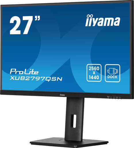 IIYAMA monitor XUB2797QSN-B2 USB Type C, 27, QHD, IPS, 300cd/m2, Adaptive Sync, DP, HDMI, 100Hz, 1ms