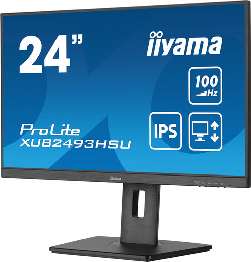 IIYAMA monitor XUB2493HSU-B7 Prolite, 24, FullHD, IPS, 300 cd/m2, Adaptive Sync, HDMI, DP, 100Hz, 1ms