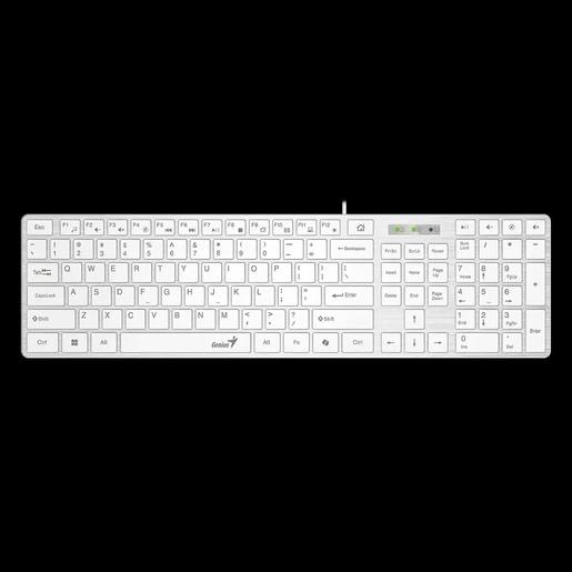 GENIUS SlimStar 126 tastatura  USB veza, low-profile tipke, bijela