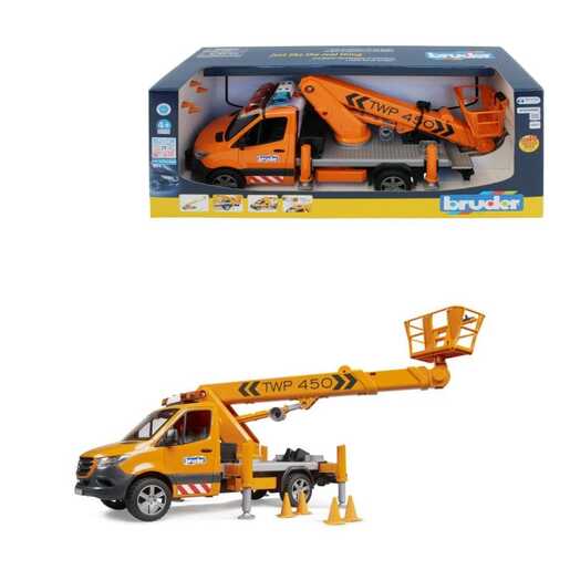 BRUDER 2679 SPRINTER SA RADNOM PLATFORMOM SA SVJETLOSNO ZVUČNIM EFEKTIMA