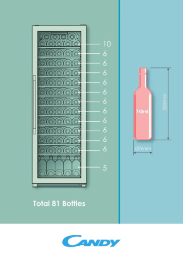 Candy vinski frižider CWC 200 EELW/NF