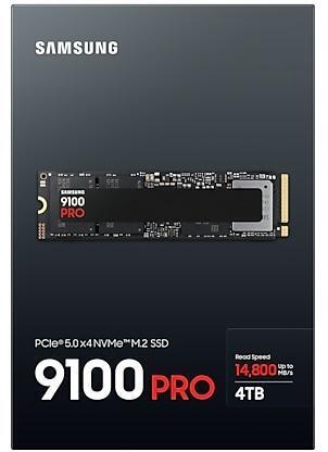 SAMSUNG SSD 9100 PRO 4TB NVMe M.2,PCIe 5.0 x4 14700MB/s read,13400MB/s write