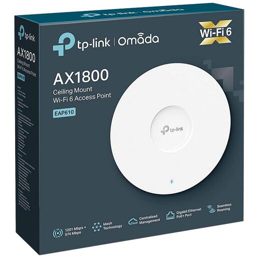 TP-LINK Wireless N Access Point, Dual Band, do 1200Mbps, WiFi 6 - EAP610