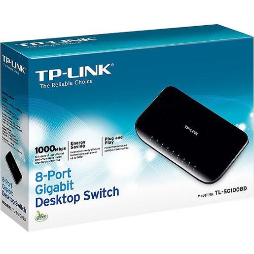 TP-LINK 8-Portni desktop switch, 5 x 10/100/1000 - TL-SG1008D