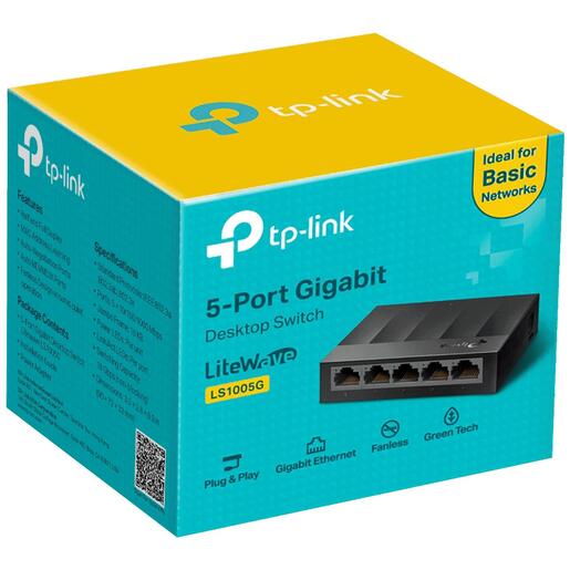 TP-LINK Switch TP-Link LS1005G, 5-Port 10/100/1000Mbps Desktop Switc - LS1005G