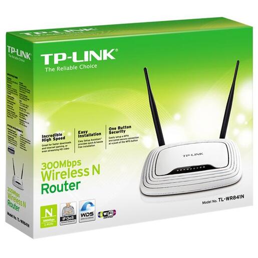 TP-LINK Wireless N Router, 4 porta, 300Mbps, 2x5dBi antena - TL-WR841N