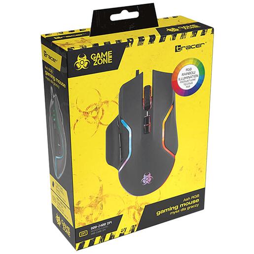 Tracer Miš optički, gaming, 2400 dpi, RGB, USB - GAMEZONE ASH RGB